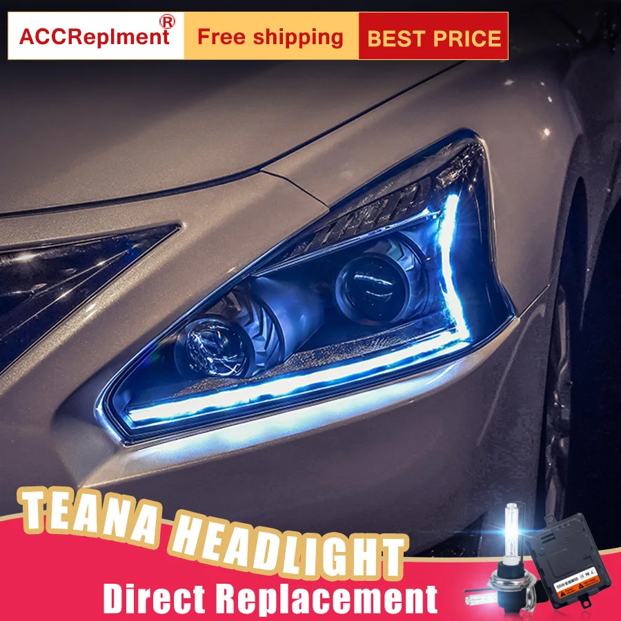 2 шт. светодиодный фары для Nissan Altima 2013-2015 Автомобильные ангельские глазки