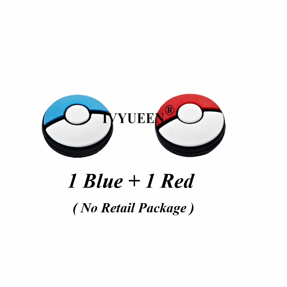 1 Red 1 Blue IVYUEEN для переключателя rend NS NX Joy Con джойстик с рукояткой для большого пальца Кепка Eevee для Nintendo Swith JoyCon контроллер аналоговая рукоятка - Цвет: 1 Red 1 Blue