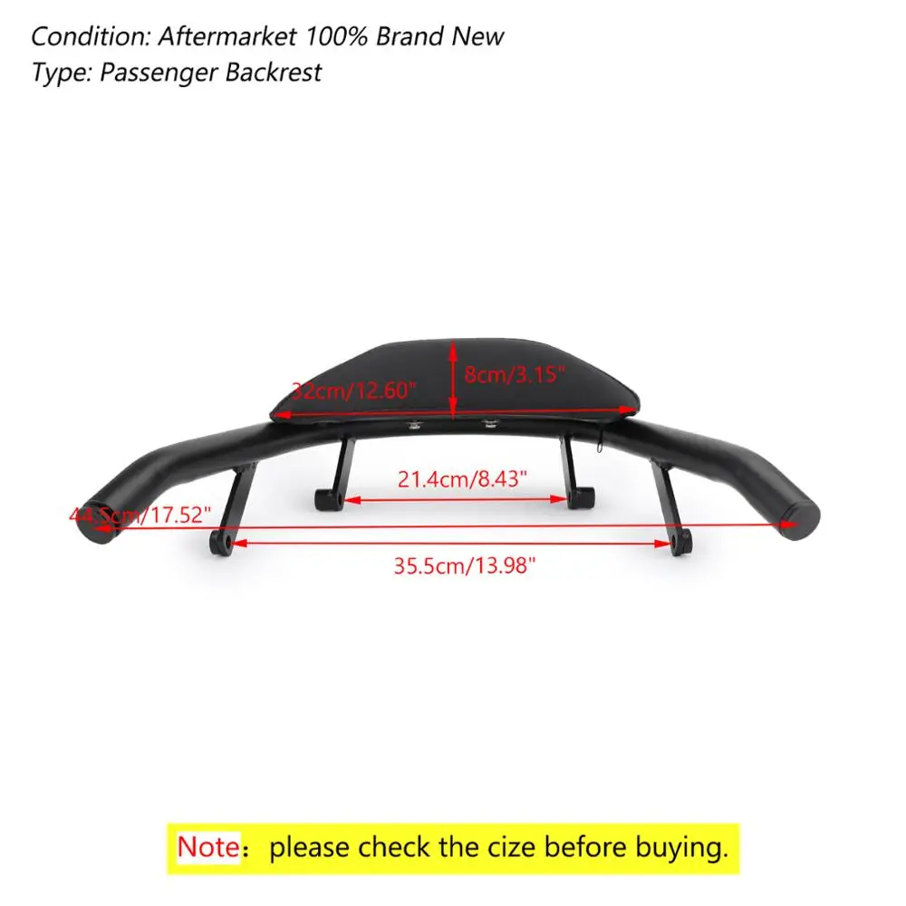 

Areyourshop Motorcycle Passenger Backrest Support Sissy Bar For Honda 2017-2018 FORZA 300 Motorbike accessorie