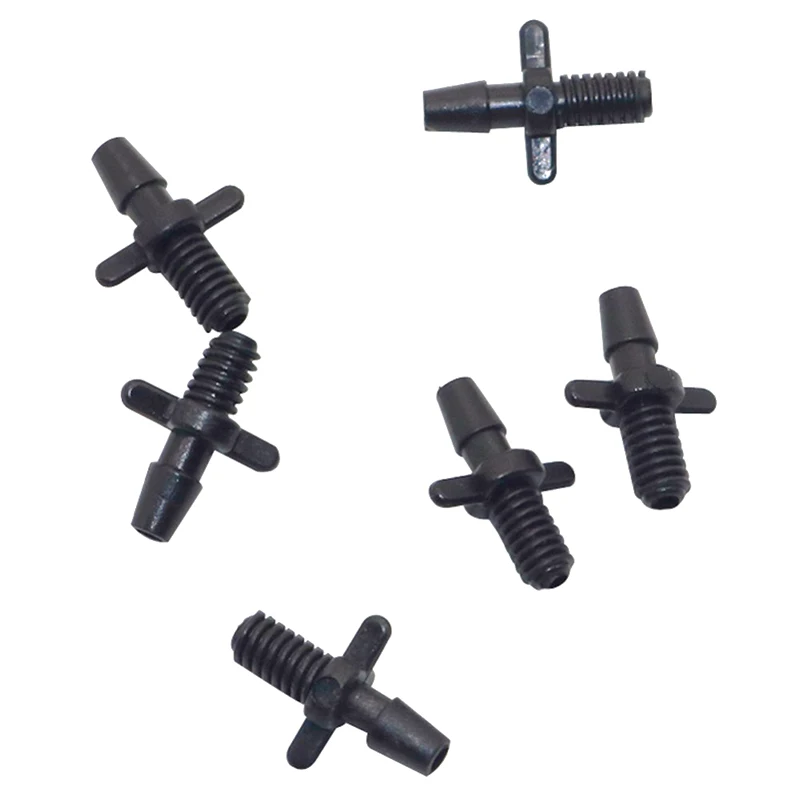 Соединитель для полива 3 мм с резьбой и наконечником фитинги капельного орошения