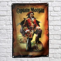 captain morgan poster scrolls bar cafes indoor home decoration banners hanging art waterproof cloth wall painting