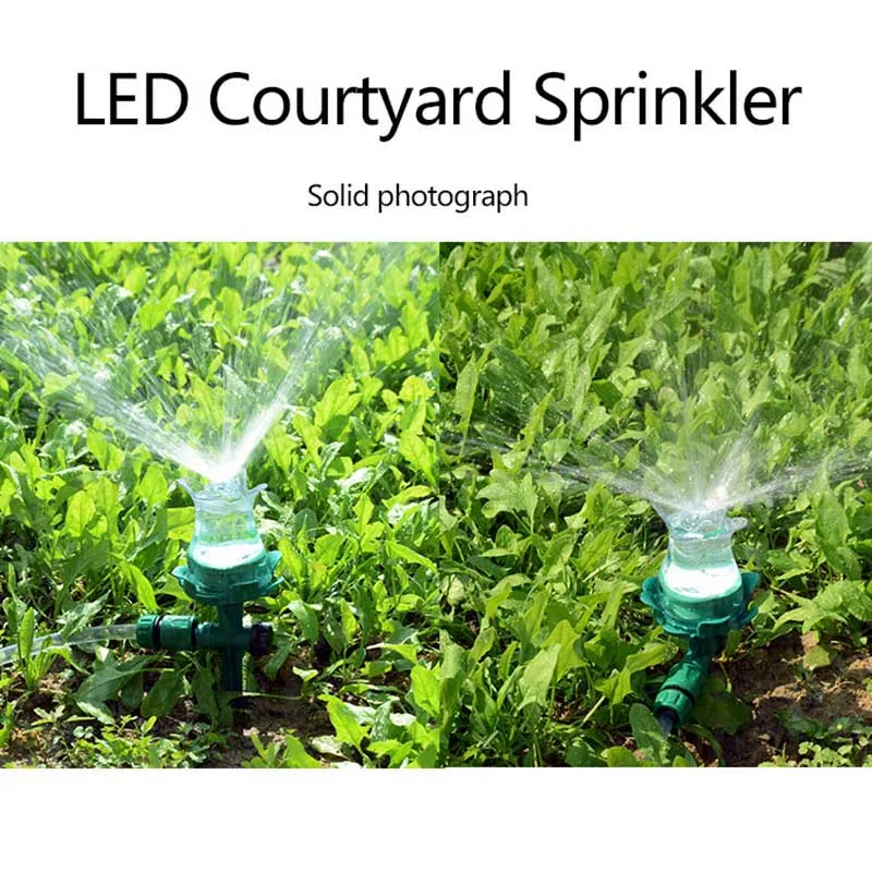 

LED Sprinklers Irrigation Lawn Sprayer Grass Watering Head Tools For Garden Yard TB Sale