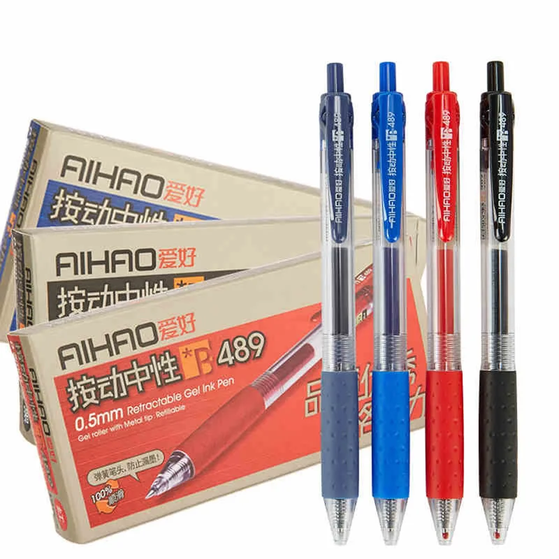 

roller ball pen for writing signature 0.5mm Pressed Gel Pen Students Test Office Writing Permanent Ink