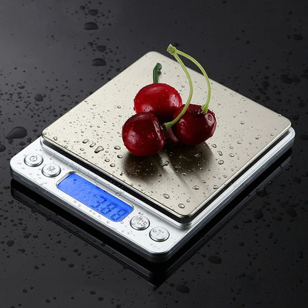 Новый 500/200/3000/2000/1000g 0 01g Нержавеющая сталь Кухня высокоточные весы электронные