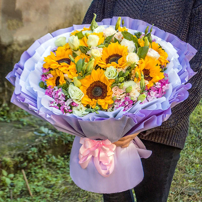 20 шт одноцветная гофрированная бумага 50*68 см DIY ремесло мятая бумага для свадьбы упаковка для букета оберточная бумага