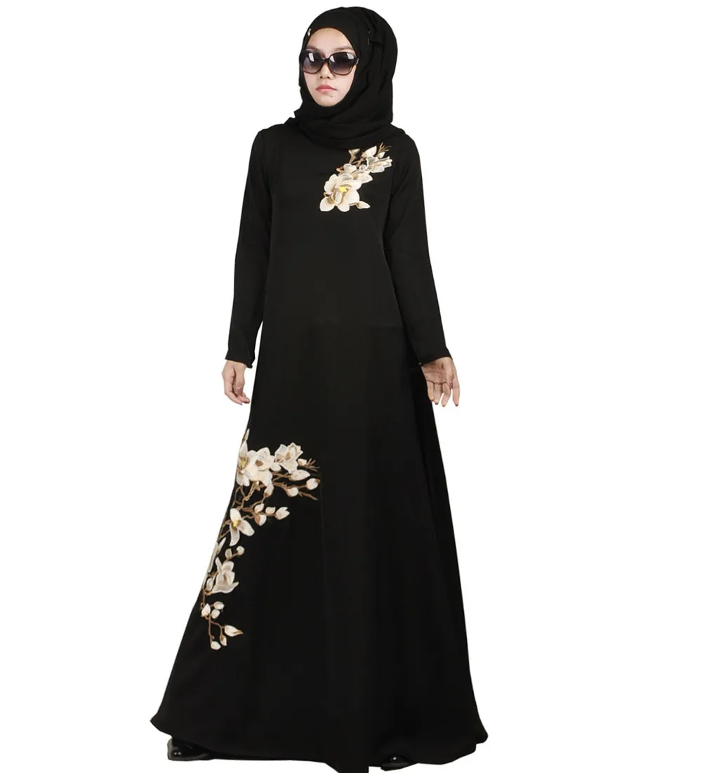Ramadan Fashion Muslim Abaya Islamic Clothing For Women Jilbab Dubai caftan Djellaba lace embroidered dress | Тематическая одежда