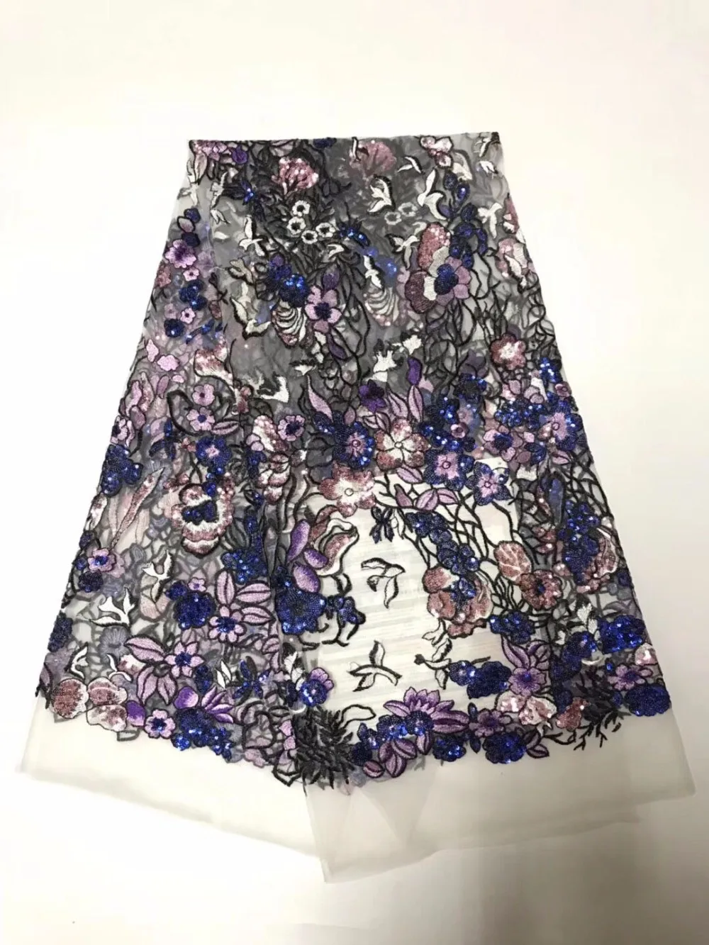 Новейший Дизайн новейшего стиля кружевной ткани из бисера африканская кружевная