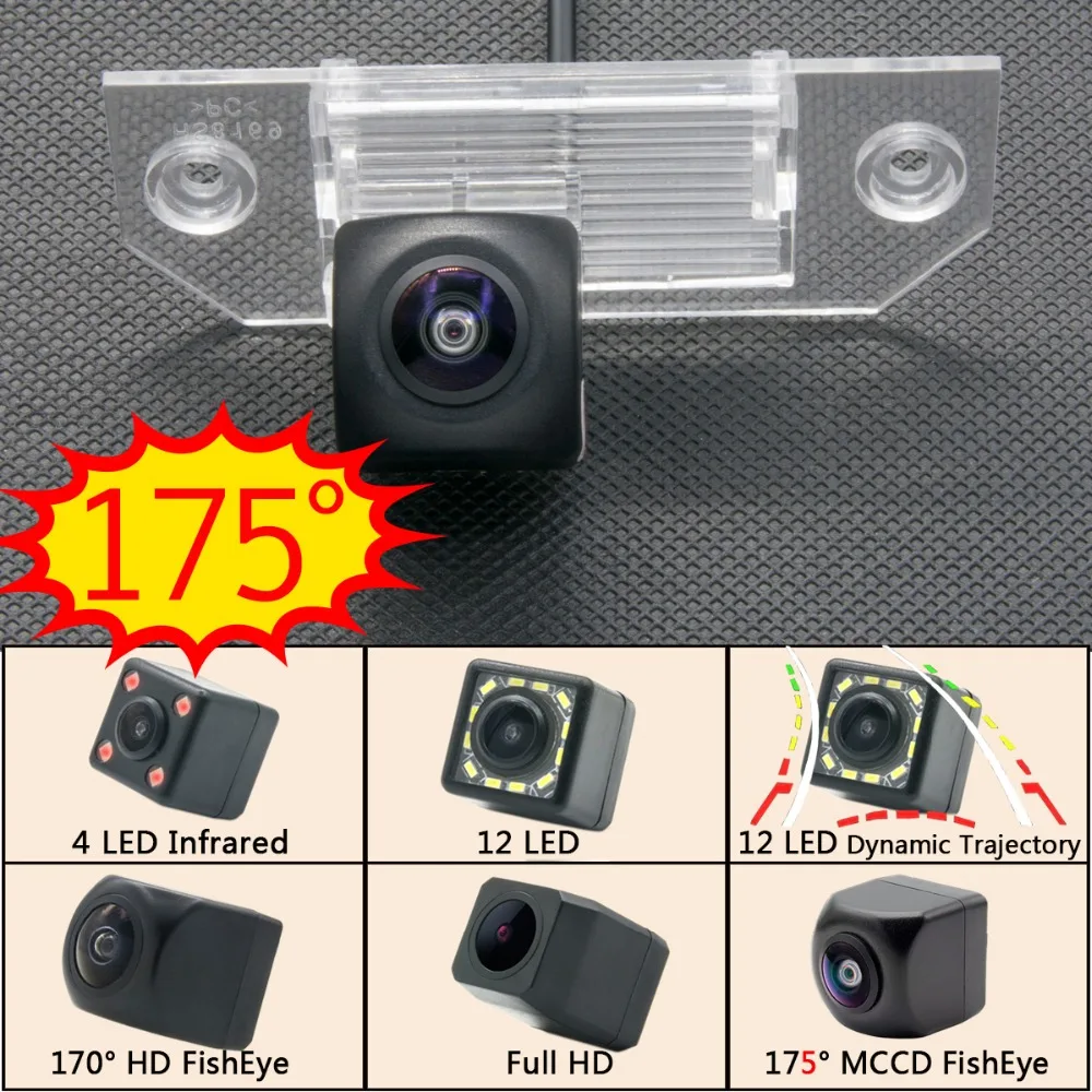 175 градусов MCCD Fisheye Starlight 12LED треков Full HD автомобиля обратный заднего вида Камера для Ford Focus 2 MK2 Седан C-Max C