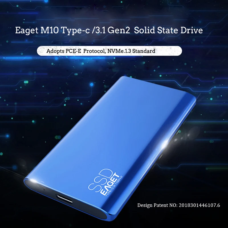 Eaget M10 внешний SSD 1 ТБ 512GB type-C 3,1 Gen2 Мобильный Внешний твердотельный накопитель высокоскоростной портативный SSD 1 ТБ жесткий диск