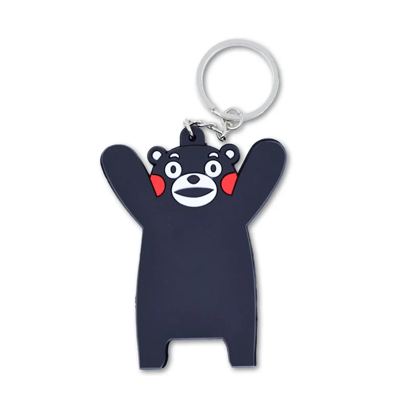 6 стилей Кумамон брелок фигурку мягкого ПВХ keyring Двусторонняя милый мультфильм