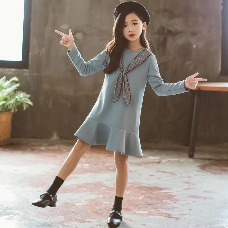 Velvet Teenage Girls Dress For Winter Baby Kids Dresses Autumn Girl Clothes Christmas Children Princess | Детская одежда и обувь