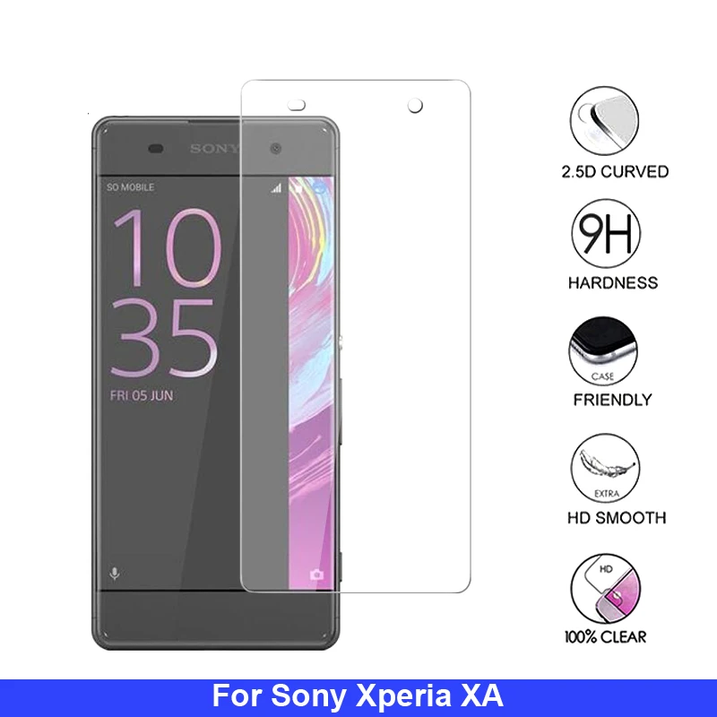 2 шт для Sony XA закаленное Стекло Премиум Экран Защитная пленка для Sony Xperia XA F3111, F3113, F3115/XA Dual F3112 F3116 5,0"