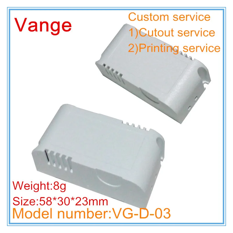 50pcs/lot molding shell box 58*30*23mm IP54 fireproof PC plastic instrument housing diy for led drive module | Обустройство дома