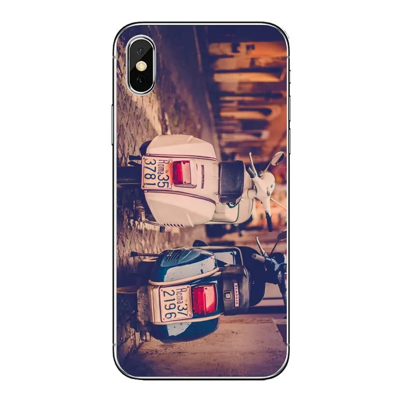 Синий Vespa 7 итальянская педаль мотоцикла для iPod Touch iPhone 4 4S 5 5S 5C SE 6 S 8 X XR XS Plus MAX