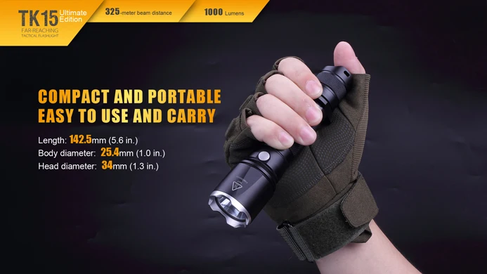 Новый светодиодный фонарик Fenix TK15UE 1000 люмен Cree XP L HI V3|Фонарики и осветительные