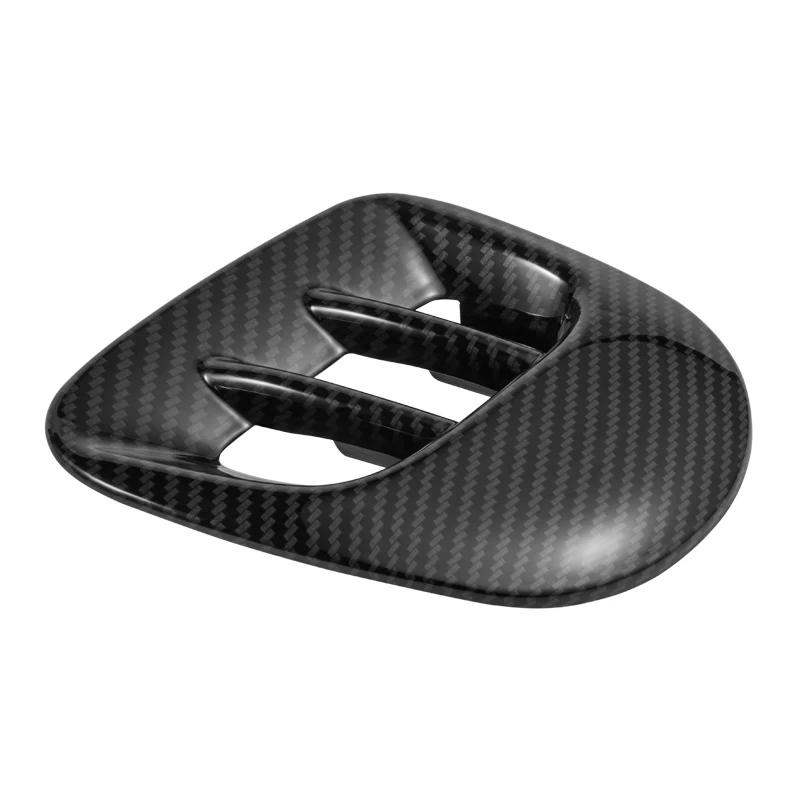 Carbon fiber style Задняя воздушная декоративная рамка выпускного отверстия ABS Наклейка 3D воздушная Выходная Защитная крышка аксессуары для стайлинга автомобилей для нового Smart Fortwo 453 - Название цвета: Carbon fiber style