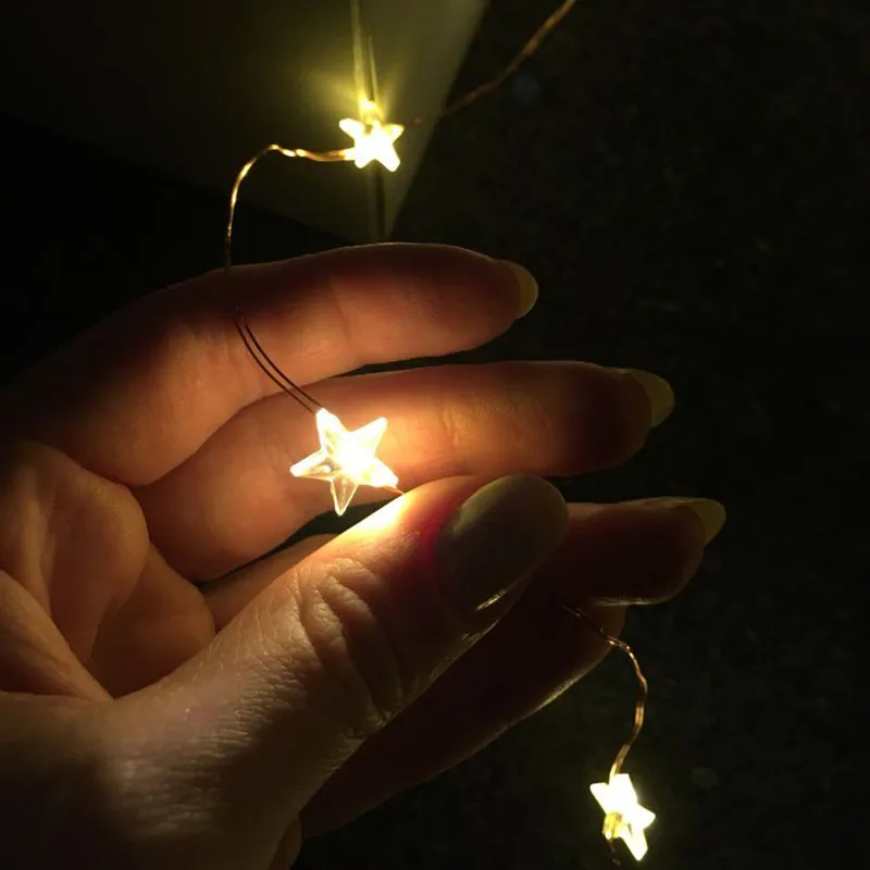 SPLEVISI 3 м 30LED звезда на батарейках Рождество свадьба гирлянда лампа Фея звездный