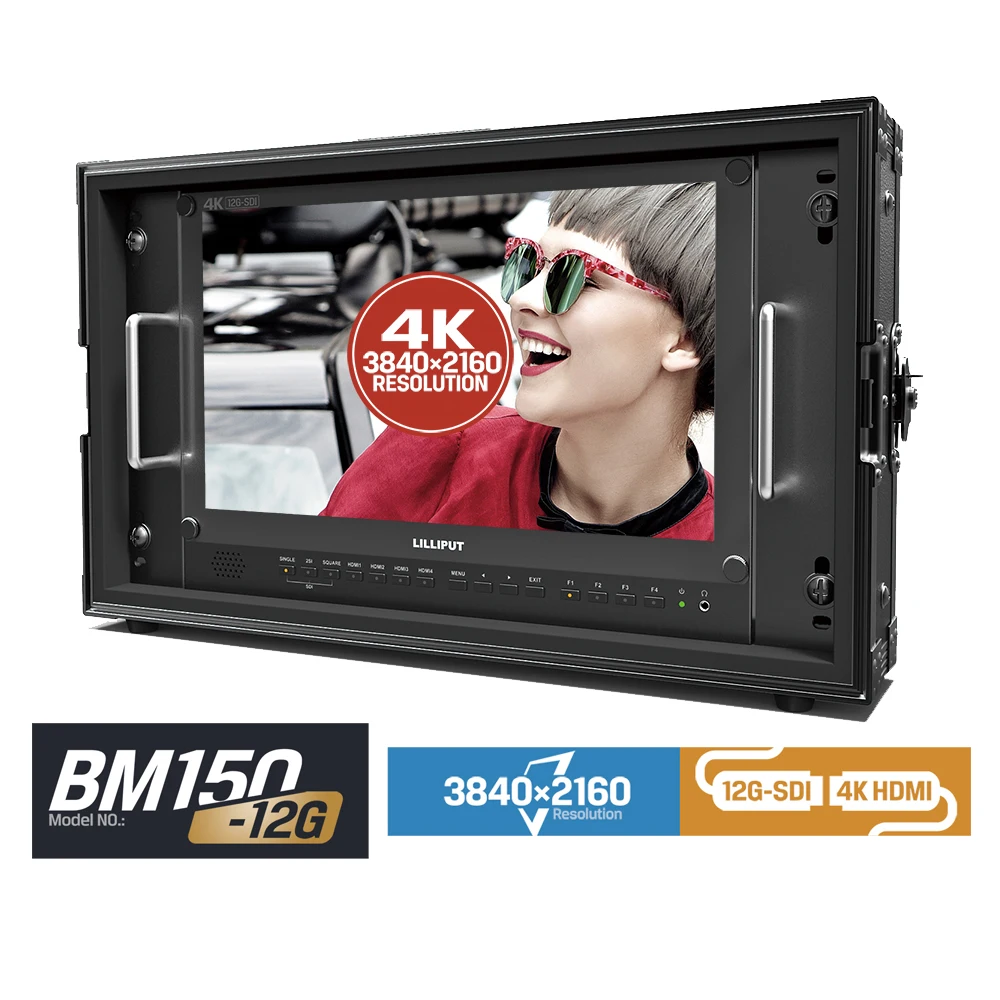 

Lilliput BM150-12G 15.6" 12G SDI Broadcast Director Monitor 3G SDI 4K Monitor 3840x2160 SDI HDMI Tally VGA Free ship