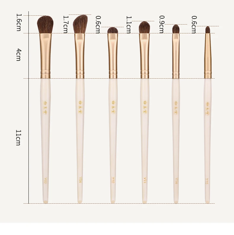 MSQ Makeup Brushes Set Eye Shadow Eyelashes Eyebrow Concealer Nose Eyes Make Up Brushes Kit Cosmetic Horse/Goat Hair With Case