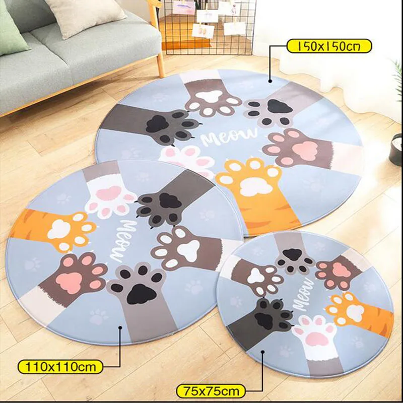 INS детский коврик игровой для ползания круглый милый Детский развивающий игрушки