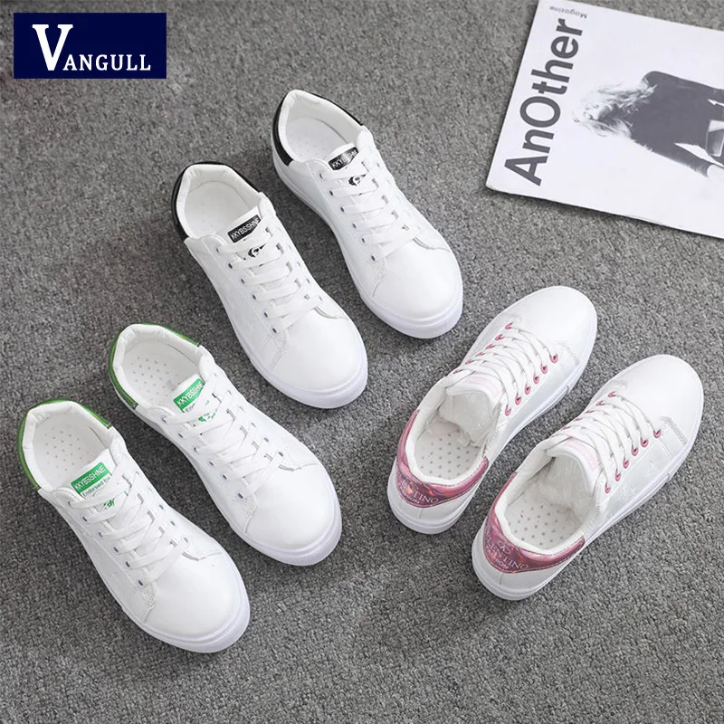 Vangull/женские кроссовки модная дышащая Вулканизированная обувь из искусственной