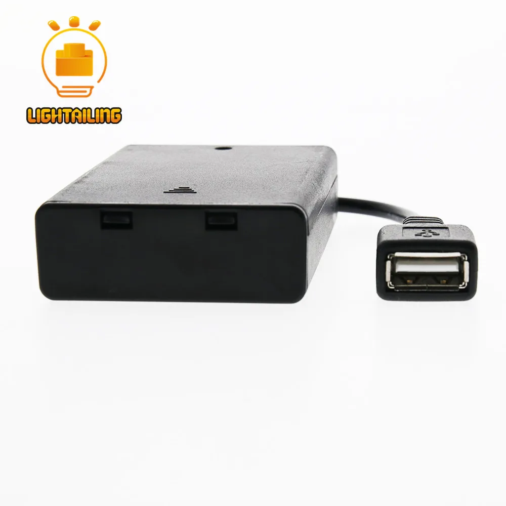 Lighttailing белый/черный USB концентратор с 7 портами Usb и батарейный блок для блока набор игрушек светодио дный свет комплект