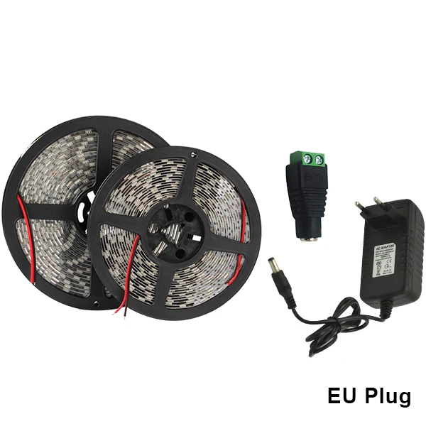 Strip 12V EU Adapter Теплый белый/белый светодиодный светильник 5050 60 светодиодный/м 5 м 12 В 5050 Светодиодный светильник с питанием 12 В - Испускаемый цвет: Strip 12V EU Adapter