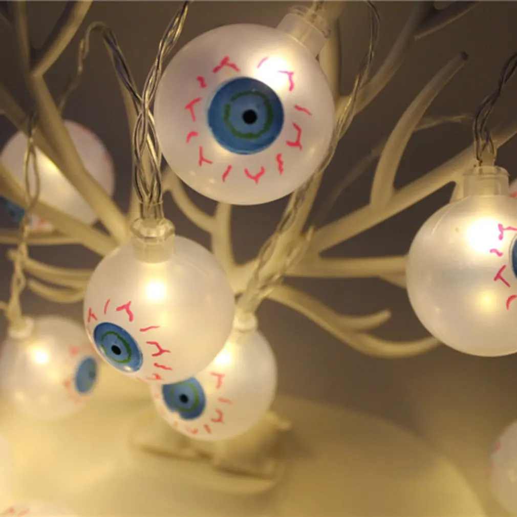 10 светодио дный s Необычные Глаза Мячи строка светильник с фонариками глазного