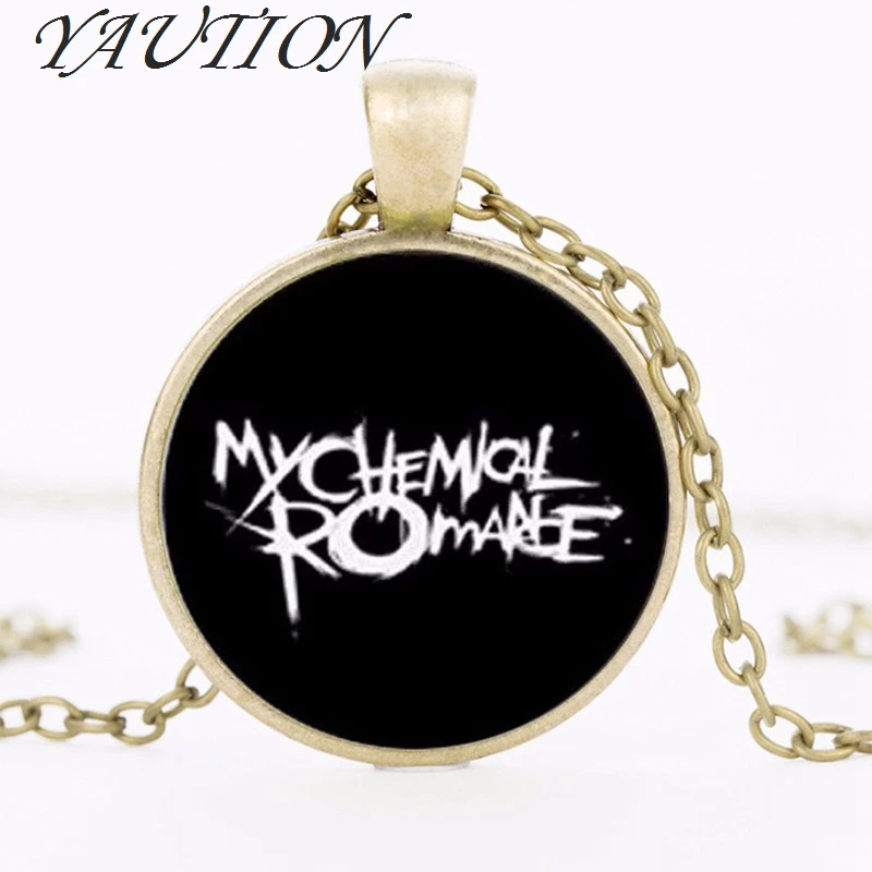 Yaution Новая мода стекло Цепочки и ожерелья образ рок группа My Chemical Romance Цинк