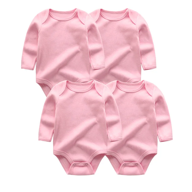 baby girl bodysuit11 4 шт./партия, зимний детский комбинезон с длинными рукавами, детский комбинезон хлопок, одежда для маленьких мальчиков и девочек - Цвет: baby girl bodysuit11