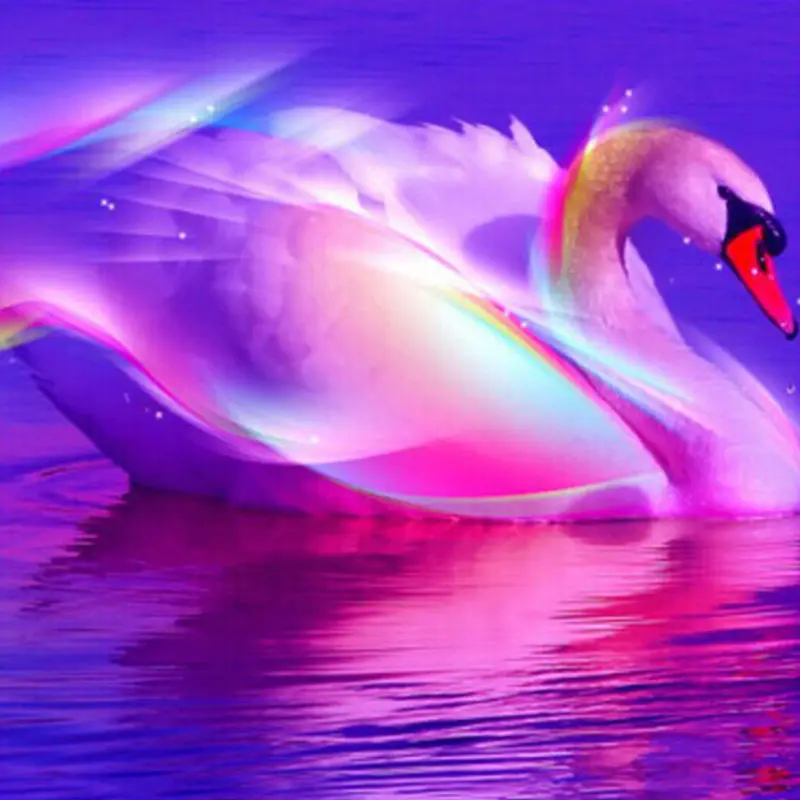 GLymg ручная вышивка сделай сам алмазная живопись крестом цветной лебедь