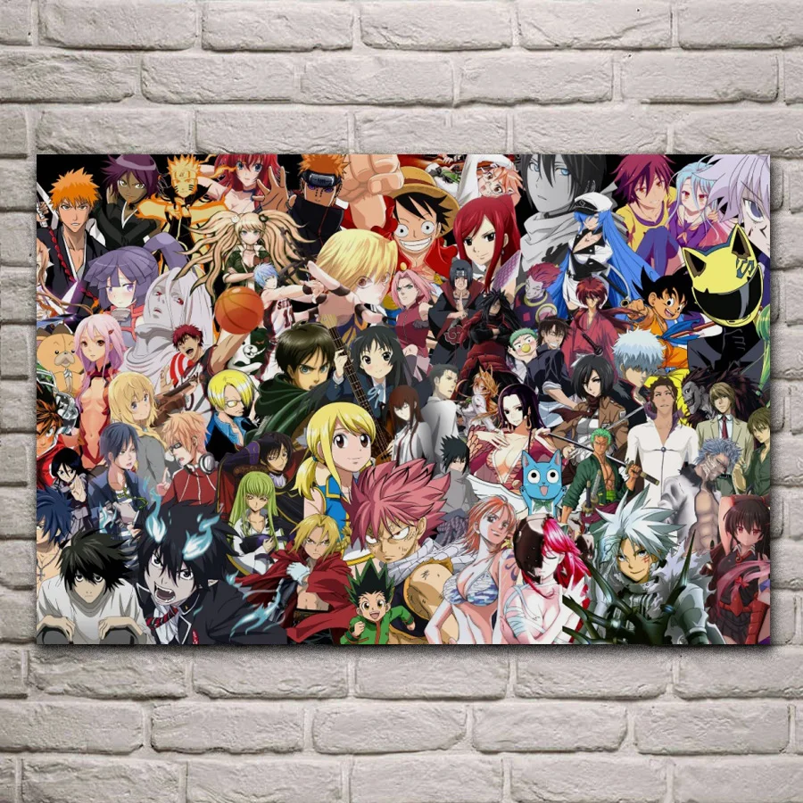 

Manga anime crossover Bahamut Liead Fullmetal fabric posters on the wall picture home art living room decoration MC290
