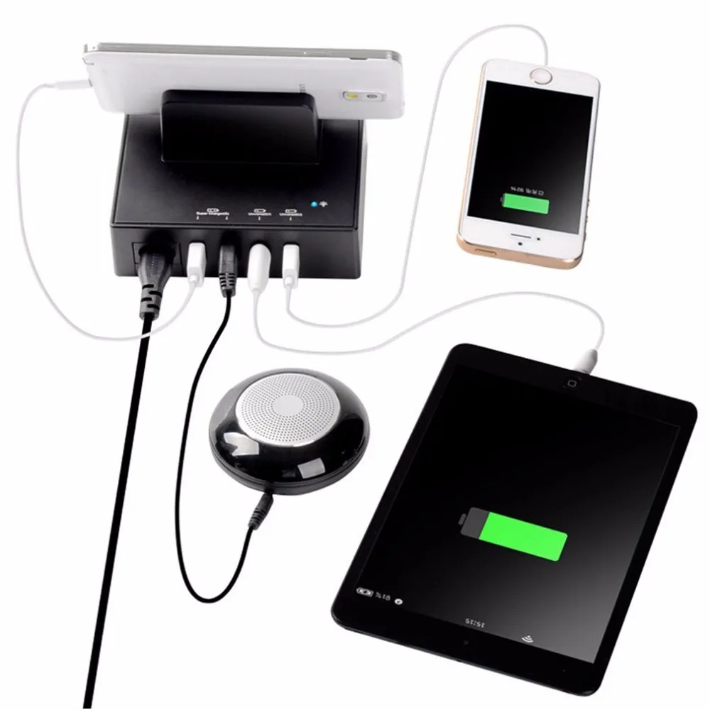 Быстрый Зарядное устройство 4 Порты и разъёмы Универсальный Мульти настольная