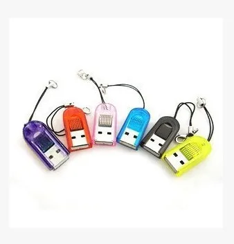 Красочные Изысканный портативный USB 2.0 Mini Micro SD TF Флэш-Памяти MicroSD Карта Sd Читатель