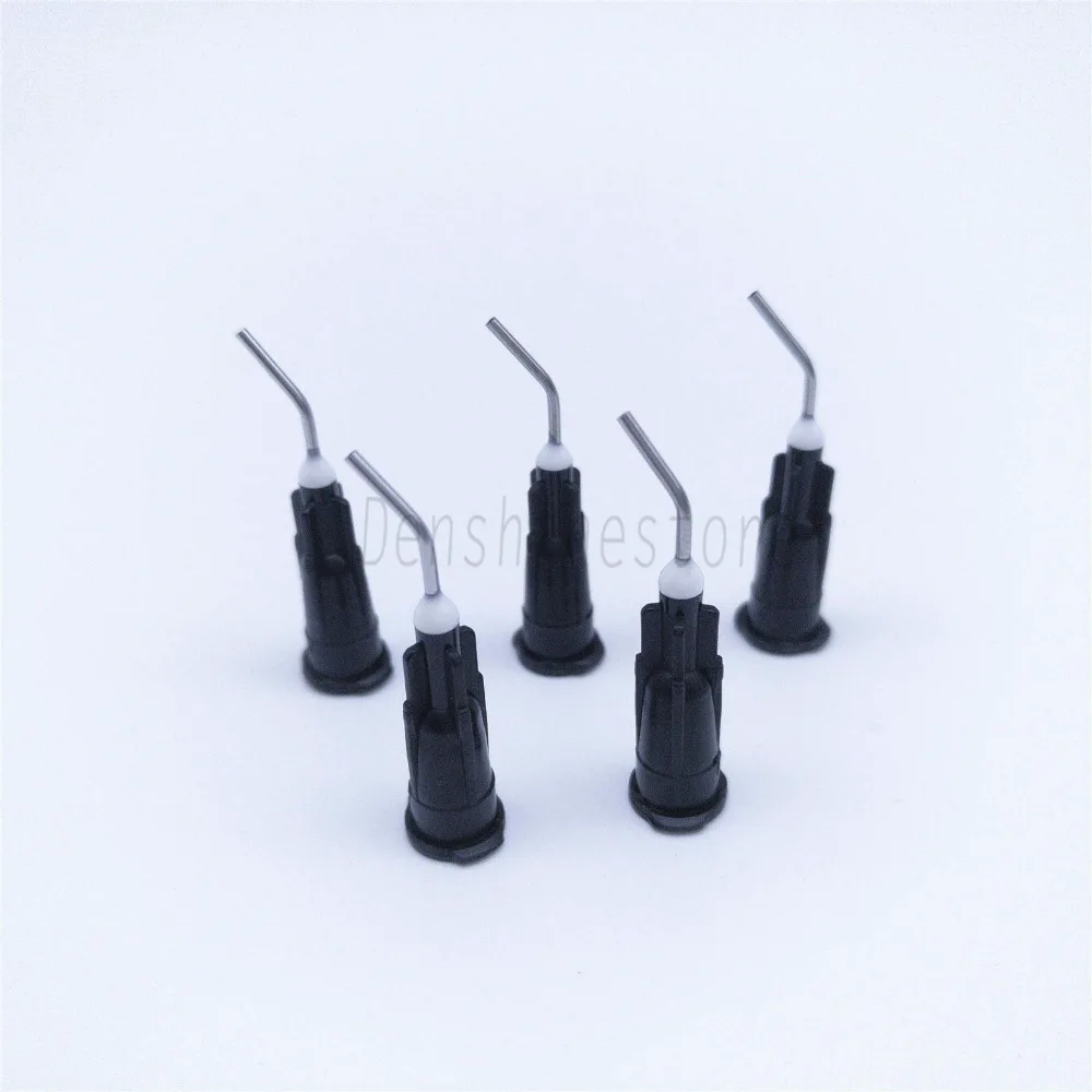 100 Pcs Dental Pre Bent Flow Needle Tips 20 Gauge SEALANT CEMENT Black | Красота и здоровье