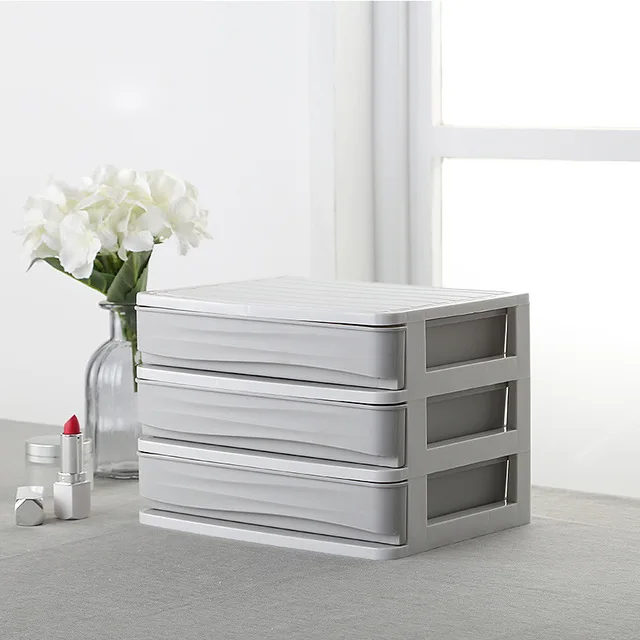 Small 3rd floor-gray Пластиковый косметический ящик, органайзер для макияжа, коробка для хранения косметики, контейнер для ногтей, шкатулка, держатель, настольный чехол для хранения - Цвет: Small 3rd floor-gray