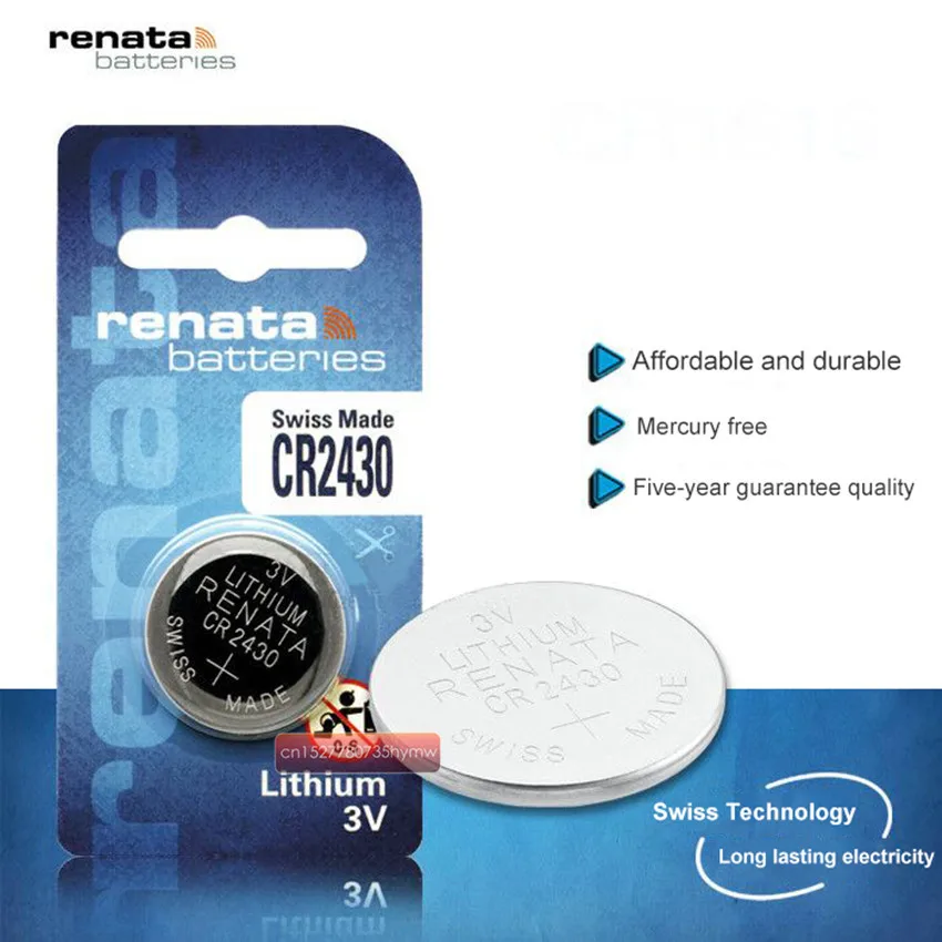 50 шт. Renata CR2430 3 в фотоэлемент для автомобильного ключа пульт дистанционного