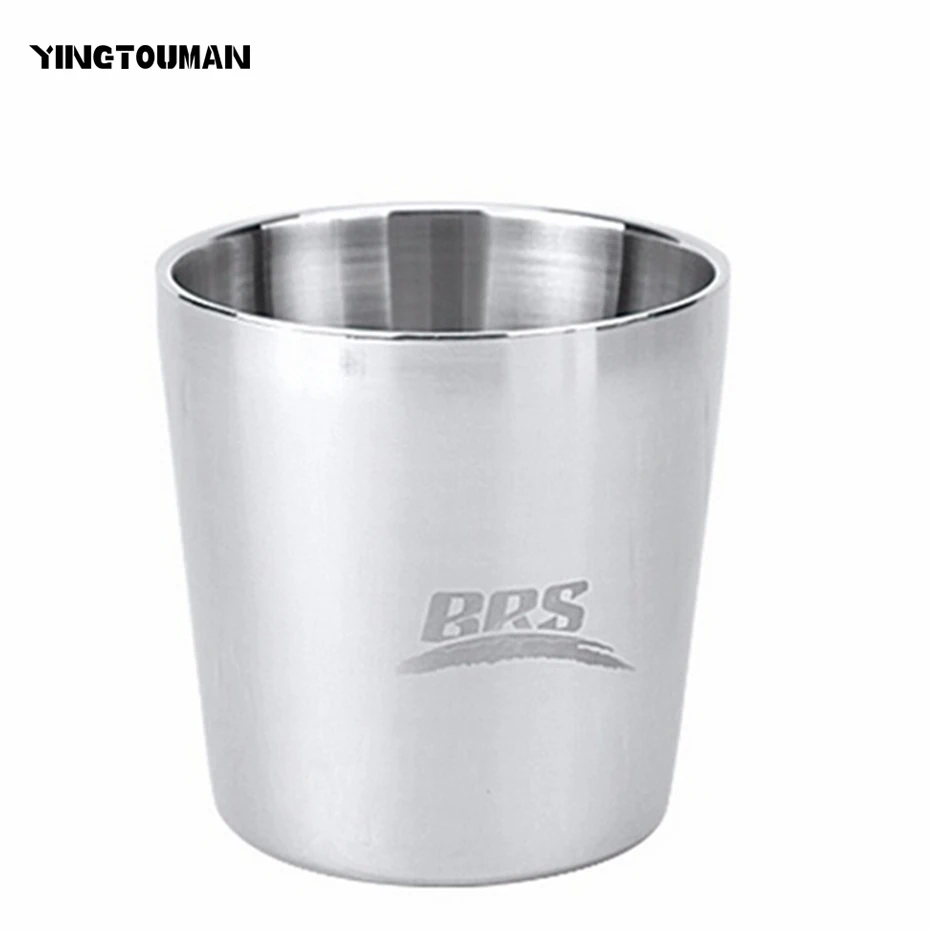 BRS TS08/TS09 SUS 304 двухслойная термозащитная чашка из нержавеющей стали для воды
