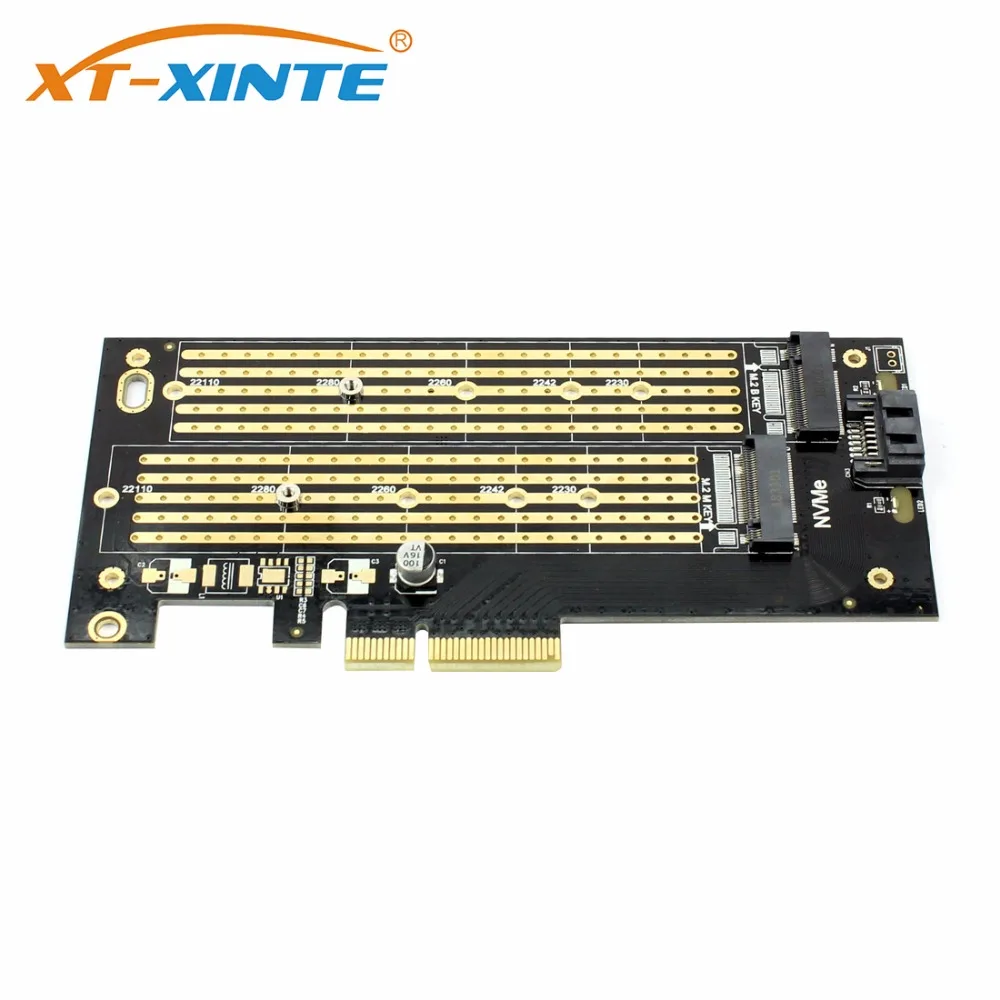 SK6 M.2 SSD к PCIE X4 адаптер M ключ B двойной интерфейс карты Suppor PCI Express 3 0x4 для NVMe 2230-22110