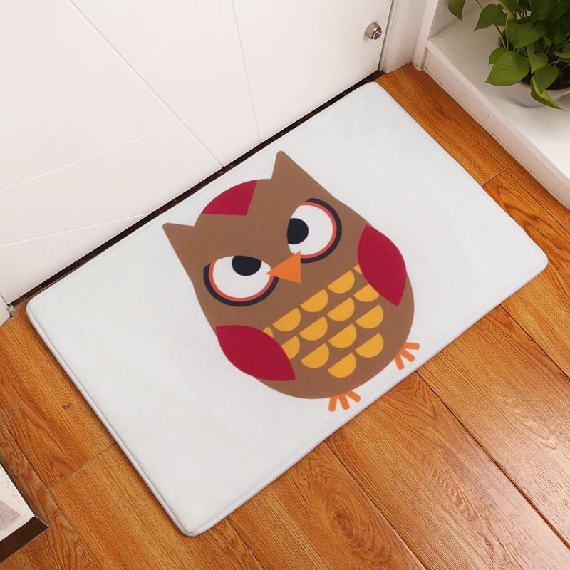 2017 новые ковры с принтом совы Нескользящие кухонные коврики для дома гостиной 40x60