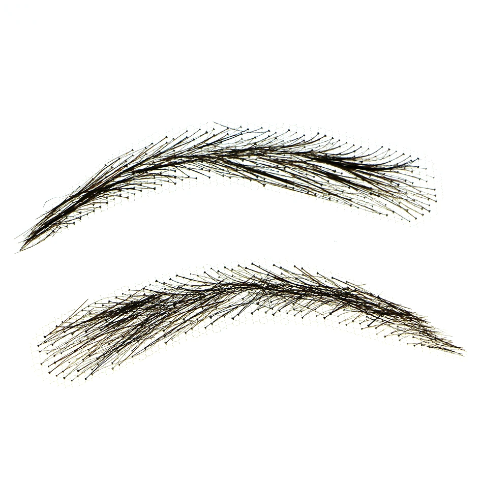 Плоские прямые брови прямо брови-гоу-гоу с 100% ручной человеческие волосы арочные