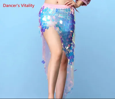 SKIRT Костюм для танца живота,, Женский комплект для танца живота, топ и юбка с блестками, одежда для выступлений - Цвет: SKIRT