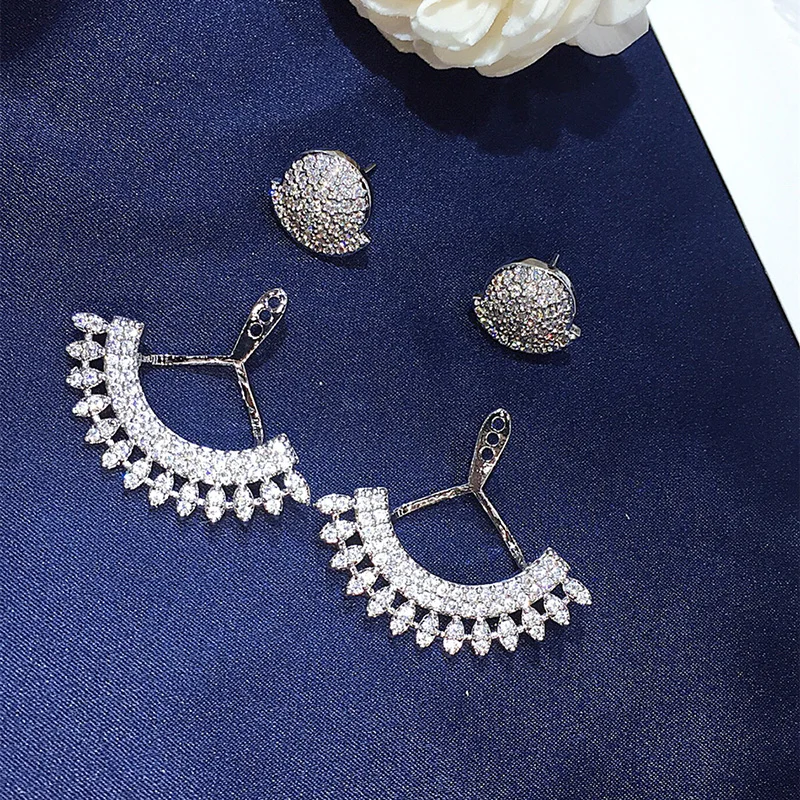Женские серьги гвоздики с фианитами высокого качества|crystal stud earrings|stud earringsstud earrings