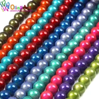 olingart 10mm 30pcslot mixed color 3d illusion miracle beads glass spacer bead bubblegum fantasy style diy jewelry making