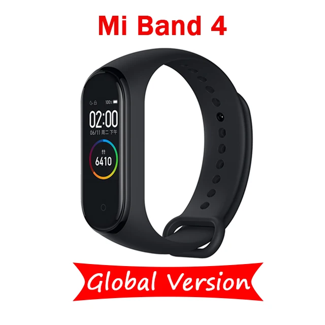 Xiaomi mi Band 4 умный Браслет пульсометр фитнес 135 мАч большой цветной экран Bluetooth 5,0 mi band 4 repalce mi Band 3 - Цвет: Global Version