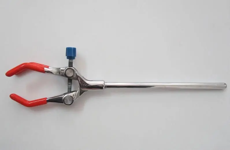 Зажим Lab для конденсатора зажим с тремя зубцами рукоятка 90 мм длина 250 мм|condenser