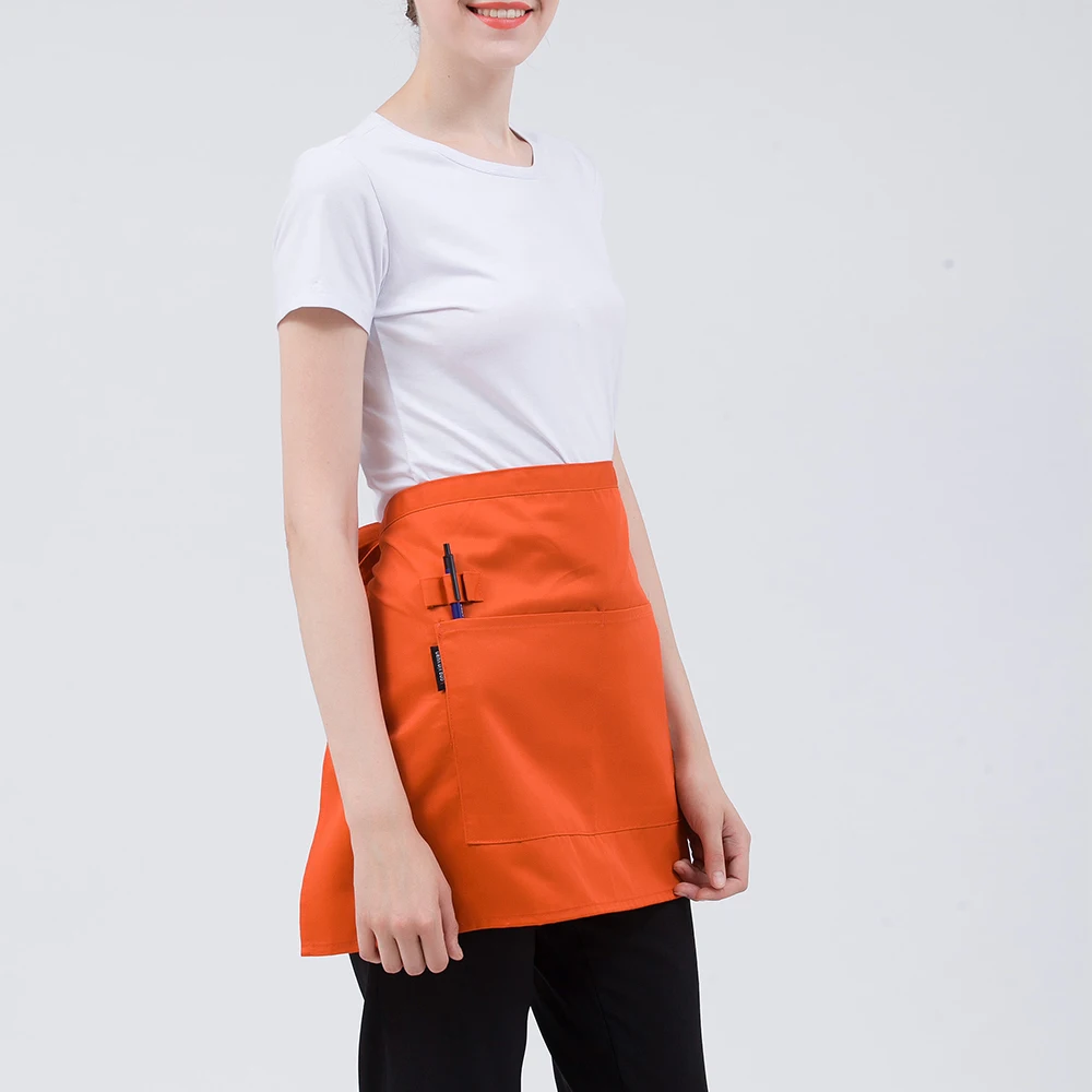 unisex Твердые цветные фартуки для Для женщин Для мужчин оптом Кухня отель Кофе магазин хлебобулочные шеф-повар, официант очистки повара рабочая одежда фартук с карманом - Цвет: unisex