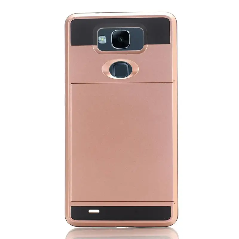 Защитный Гибридный жесткий чехол для huawei Honor 6 7 Mate7 гибкий Жесткий ПК скользящий держатель для карт для huawei Honor 6 Plus