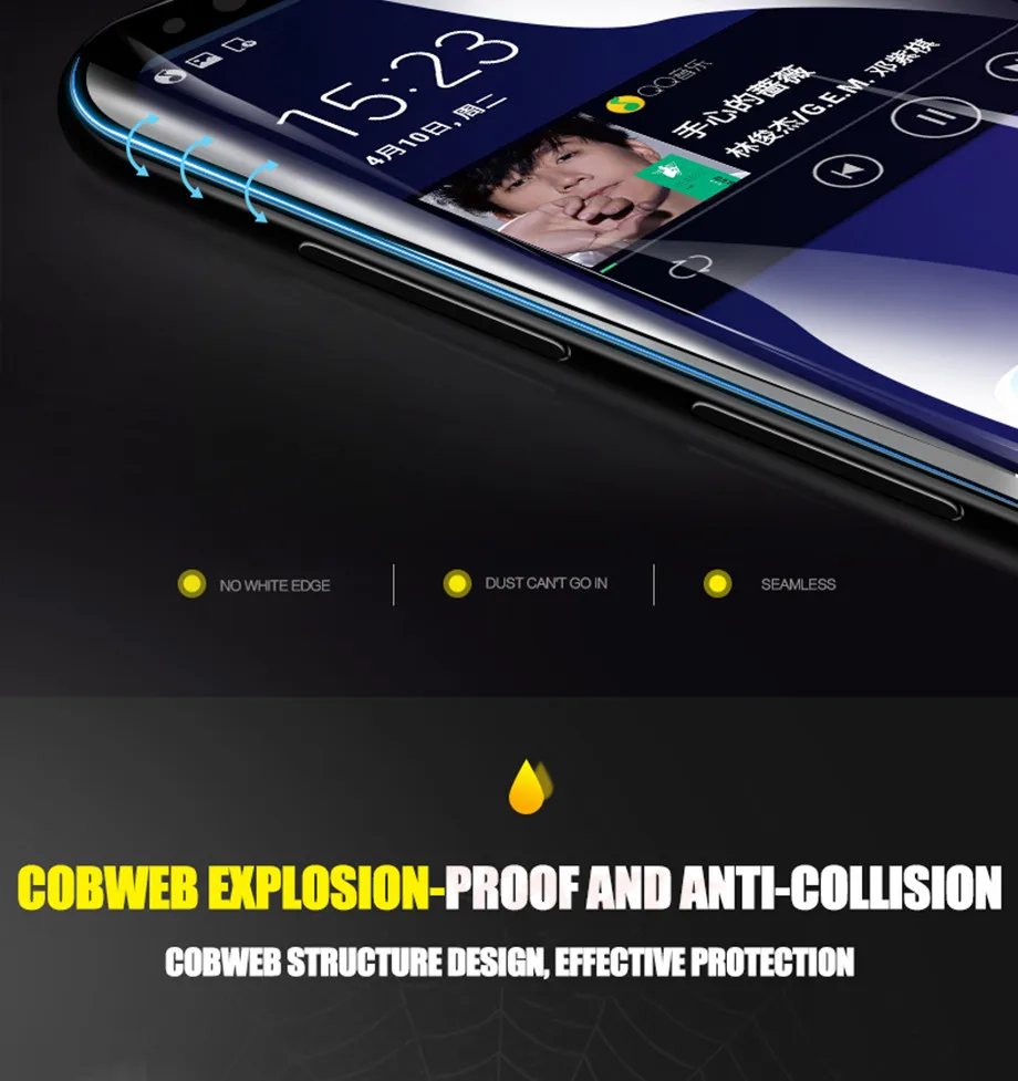 9D полное покрытие экрана Защитная пленка для samsung Galaxy S9 S8 S6 S7 Edge S8 S9 Plus мягкая защитная пленка(не закаленное стекло
