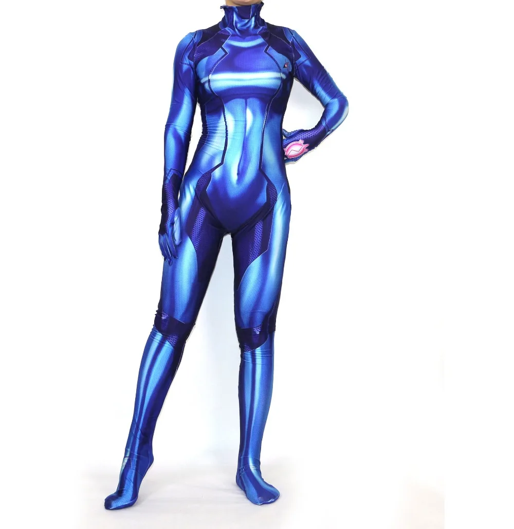 Для женщин METROID костюмы костюм игра Zentai для взрослых и Самус Aran на Хэллоуин